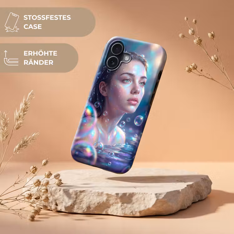 Vrouw - Water - Portret - Kleurrijk - Modern Toughcase MagSafe Apple iPhone 17 klein -USP_RandenV_DE