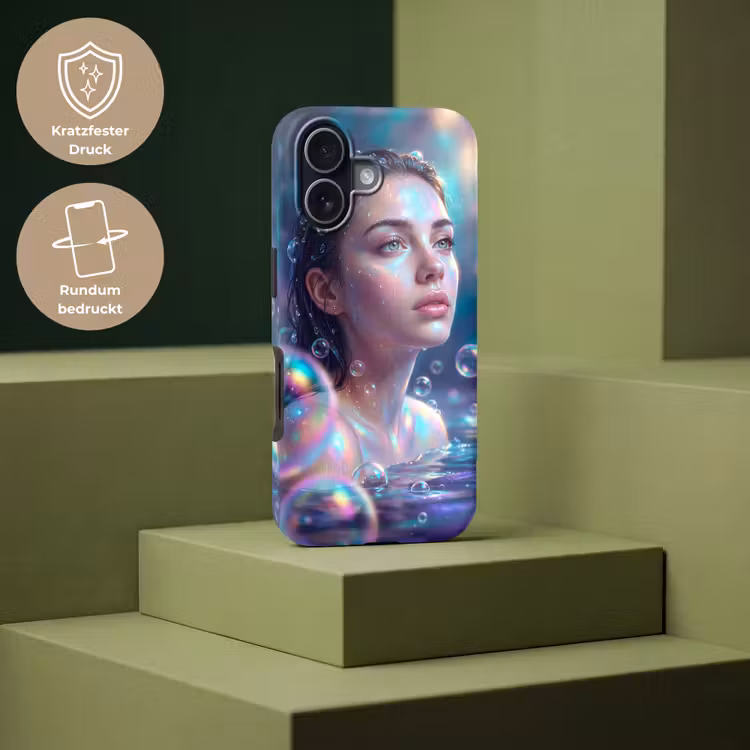 Vrouw - Water - Portret - Kleurrijk - Modern Toughcase MagSafe Apple iPhone 17 klein -USP_PrintM_DE