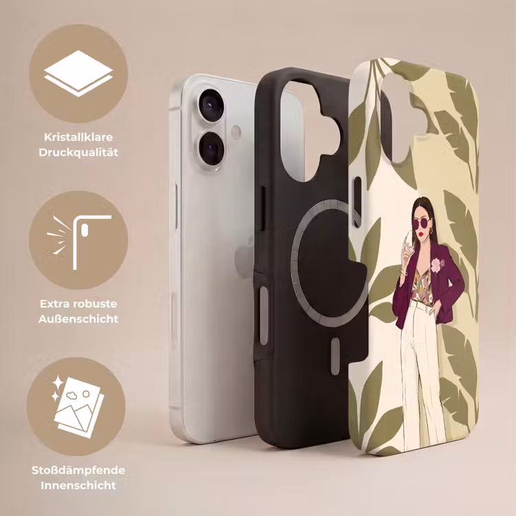 Vrouw - Wijn - Portret - Mode - Modern Toughcase MagSafe Apple iPhone 17 klein -USP_Lagen_DE