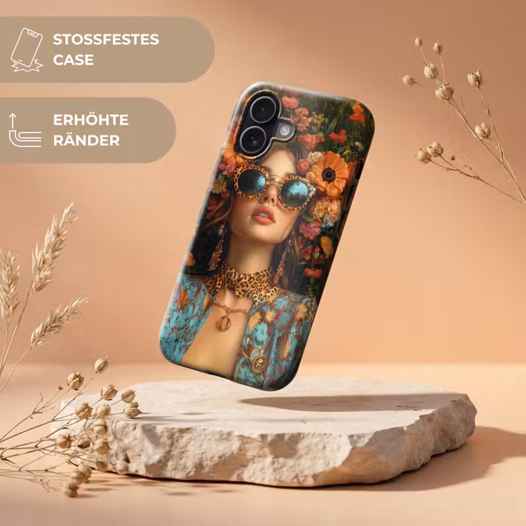 Vrouwen - Bloemen - Modern - Bril - Abstract Toughcase MagSafe Apple iPhone 17 klein -USP_RandenV_DE