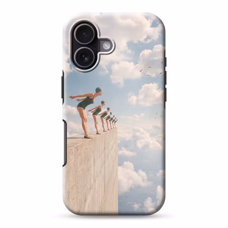 Handyhülle Toughcase - Frauen – Tauchhaltung – Wolken - Vrouwen - Duikhouding - Wolken Toughcase MagSafe Apple iPhone 17 klein