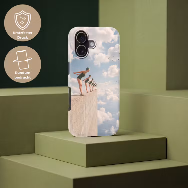 Handyhülle Toughcase - Frauen – Tauchhaltung – Wolken - Vrouwen - Duikhouding - Wolken Toughcase MagSafe Apple iPhone 17 klein