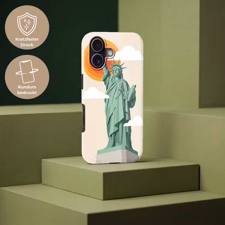 Vrijheidsbeeld - New York - Zon - Modern Toughcase MagSafe Apple iPhone 17 klein -USP_PrintM_DE