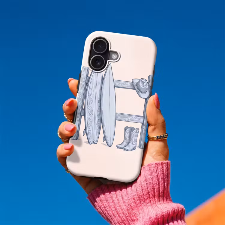 Recreatie - Kleding - Avontuur - Illustratie - Zomer Toughcase MagSafe Apple iPhone 17 klein -Sfeer1V