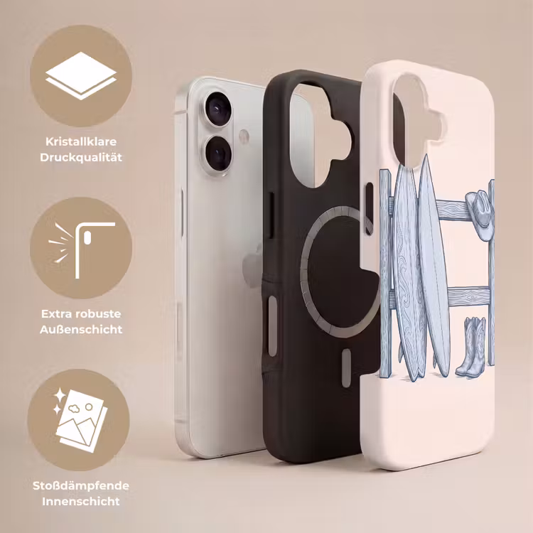 Recreatie - Kleding - Avontuur - Illustratie - Zomer Toughcase MagSafe Apple iPhone 17 klein -USP_Lagen_DE