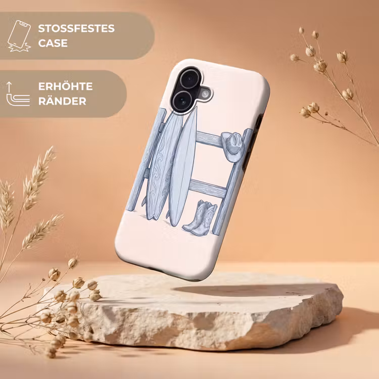 Recreatie - Kleding - Avontuur - Illustratie - Zomer Toughcase MagSafe Apple iPhone 17 klein -USP_RandenV_DE