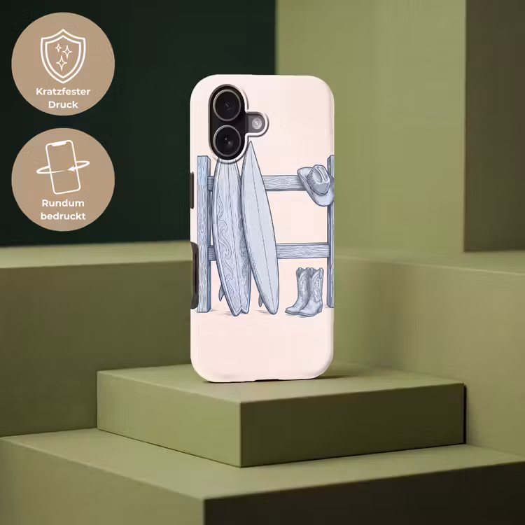 Recreatie - Kleding - Avontuur - Illustratie - Zomer Toughcase MagSafe Apple iPhone 17 klein -USP_PrintM_DE