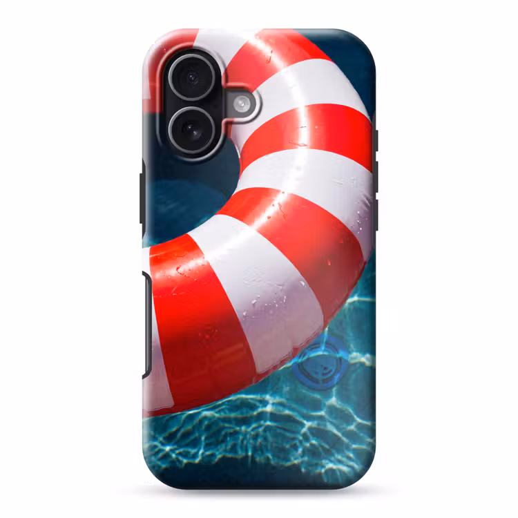 Recreatie - Water - Zomer - Rood - Wit Toughcase MagSafe Apple iPhone 17 klein -3d