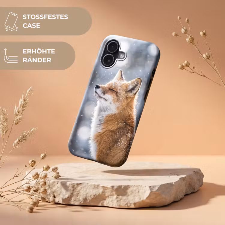 Vos - Sneeuwval - Portret - Winter - Sfeervol Toughcase MagSafe Apple iPhone 17 klein -USP_RandenV_DE