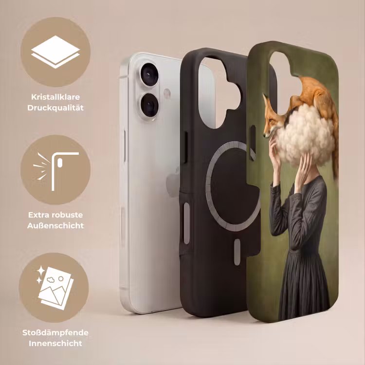 Vos - Surrealistisch - Groen Toughcase MagSafe Apple iPhone 17 klein -USP_Lagen_DE