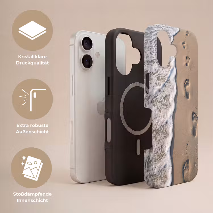 Voetstappen - Vloedlijn - Zee Toughcase MagSafe Apple iPhone 17 klein -USP_Lagen_DE
