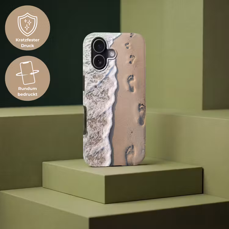Voetstappen - Vloedlijn - Zee Toughcase MagSafe Apple iPhone 17 klein -USP_PrintM_DE