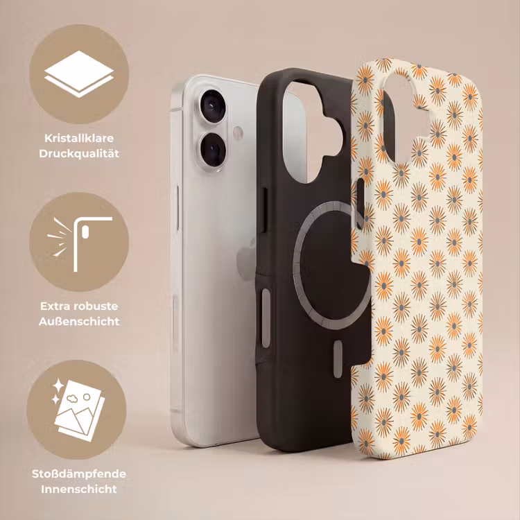 Madelief - Patroon - Oranje Toughcase MagSafe Apple iPhone 17 klein 1017 -USP_Lagen_DE
