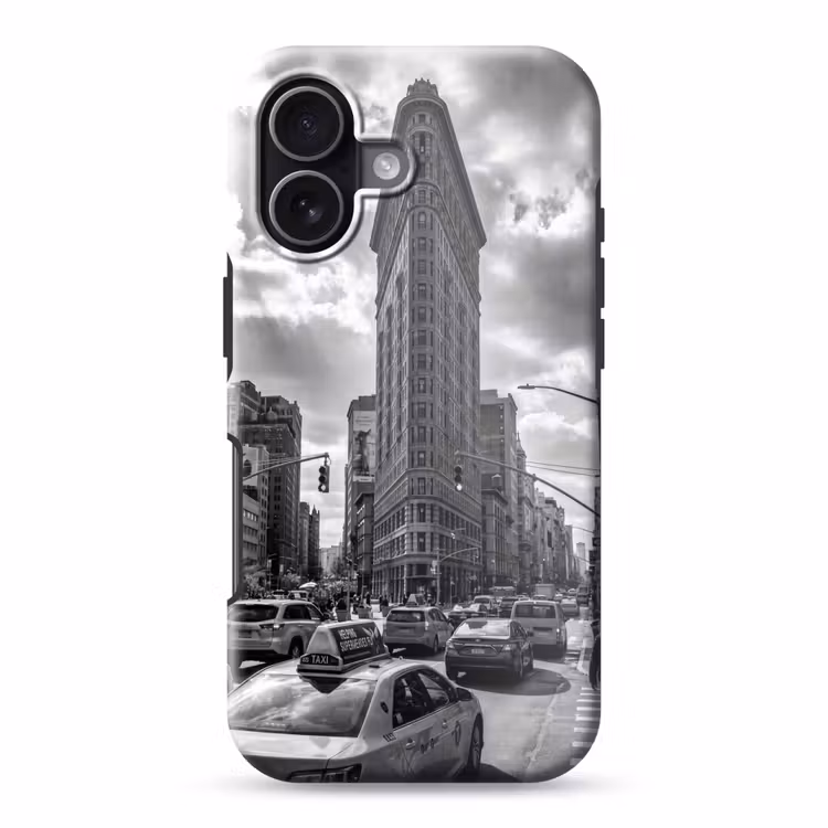 Gebouw - Hoogbouw - Stad - Architectuur - Zwart-wit Toughcase MagSafe Apple iPhone 17 klein -3d