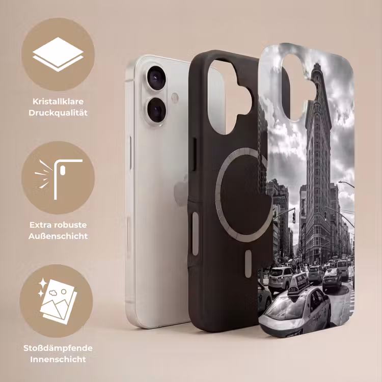 Gebouw - Hoogbouw - Stad - Architectuur - Zwart-wit Toughcase MagSafe Apple iPhone 17 klein -USP_Lagen_DE