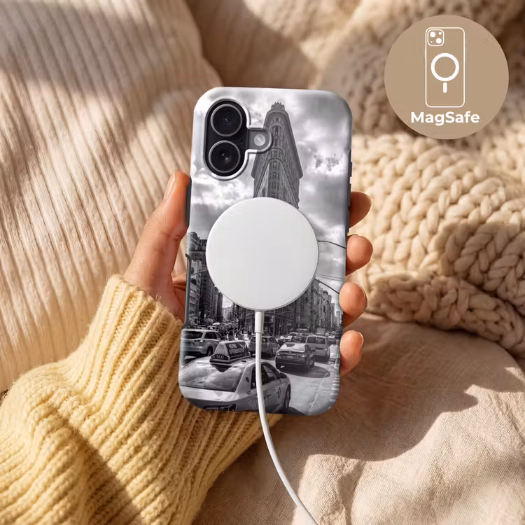 Gebouw - Hoogbouw - Stad - Architectuur - Zwart-wit Toughcase MagSafe Apple iPhone 17 klein -USP_MagsafeV