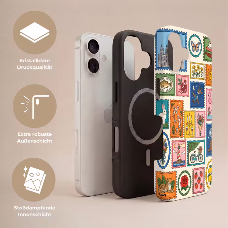 Gebouw - Koepel - Architectuur - Klassiek - Grijs Toughcase MagSafe Apple iPhone 17 klein -USP_Lagen_DE