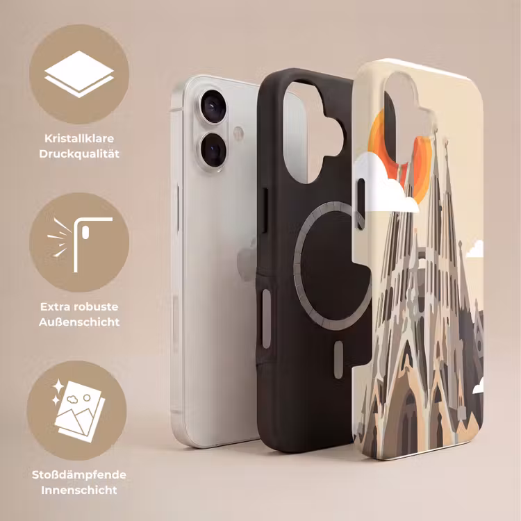 Gebouw - Torens - Architectuur - Abstract - Zonsondergang Toughcase MagSafe Apple iPhone 17 klein -USP_Lagen_DE