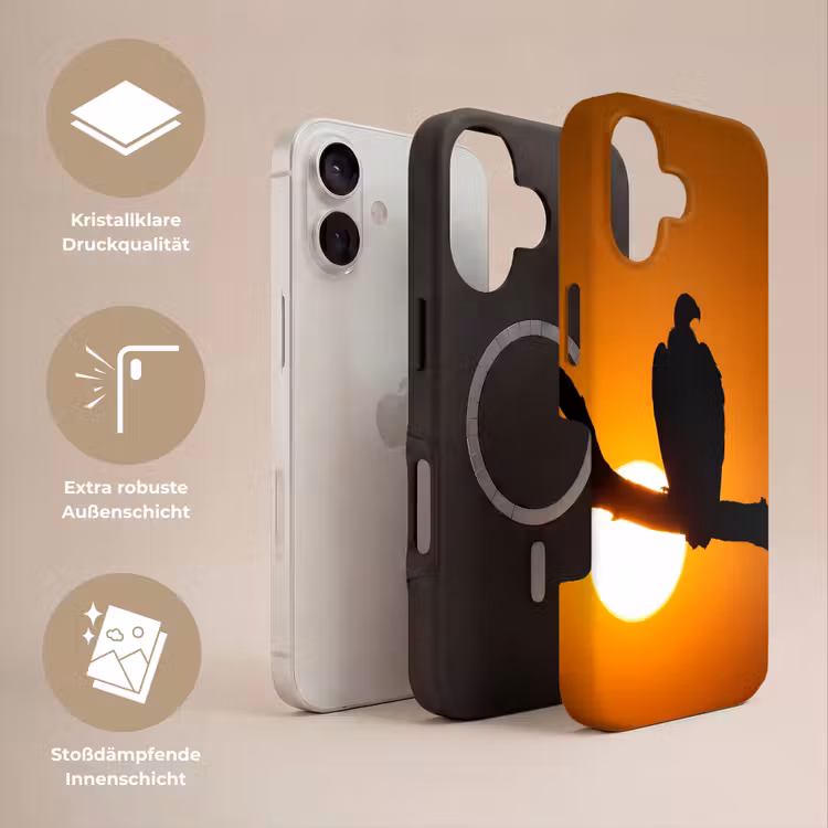 Gier - Tak - Zon - Oranje Toughcase MagSafe Apple iPhone 17 klein -USP_Lagen_DE