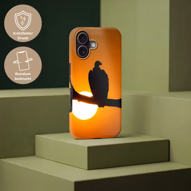 Gier - Tak - Zon - Oranje Toughcase MagSafe Apple iPhone 17 klein -USP_PrintM_DE