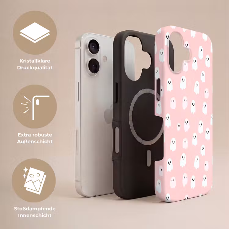 Spookjes - Patroon - Roze Toughcase MagSafe Apple iPhone 17 klein 1017 -USP_Lagen_DE