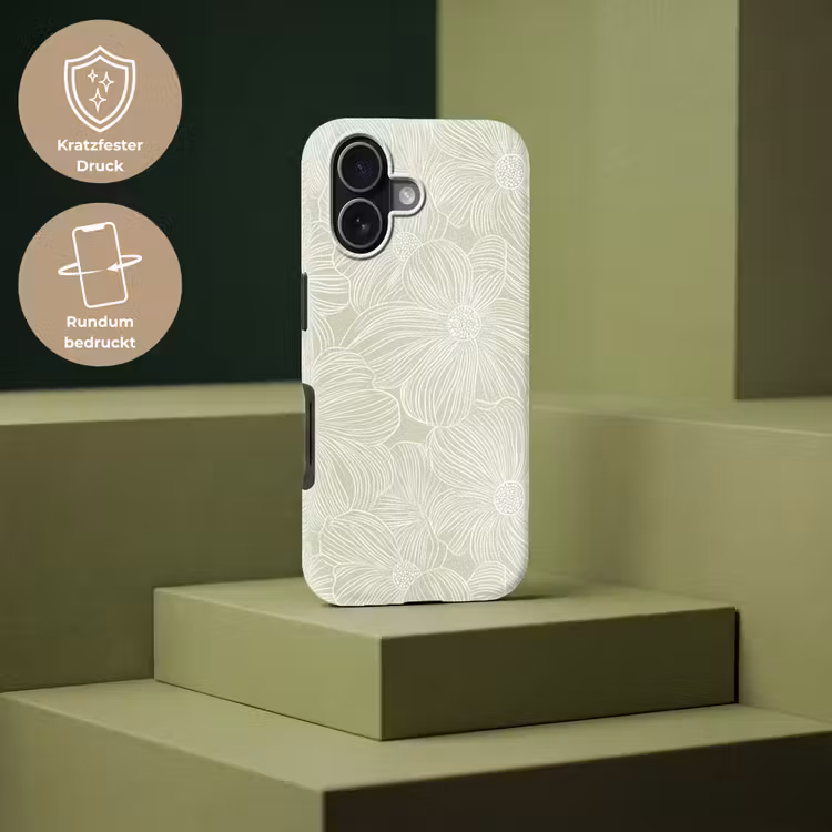 Sereen - Bloemen - Groen Toughcase MagSafe Apple iPhone 17 klein 1017 -USP_PrintM_DE