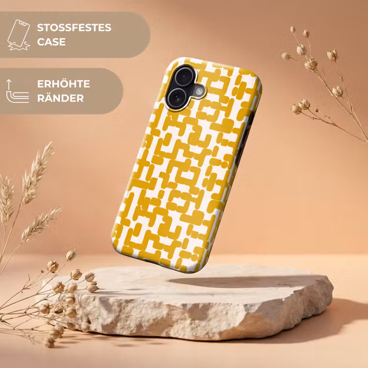 Geel - Beige - Patroon Toughcase MagSafe Apple iPhone 17 klein 1017 -USP_RandenV_DE