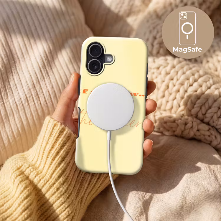 Geel - Oranje - if not now then when Toughcase MagSafe Apple iPhone 17 klein -USP_MagsafeV