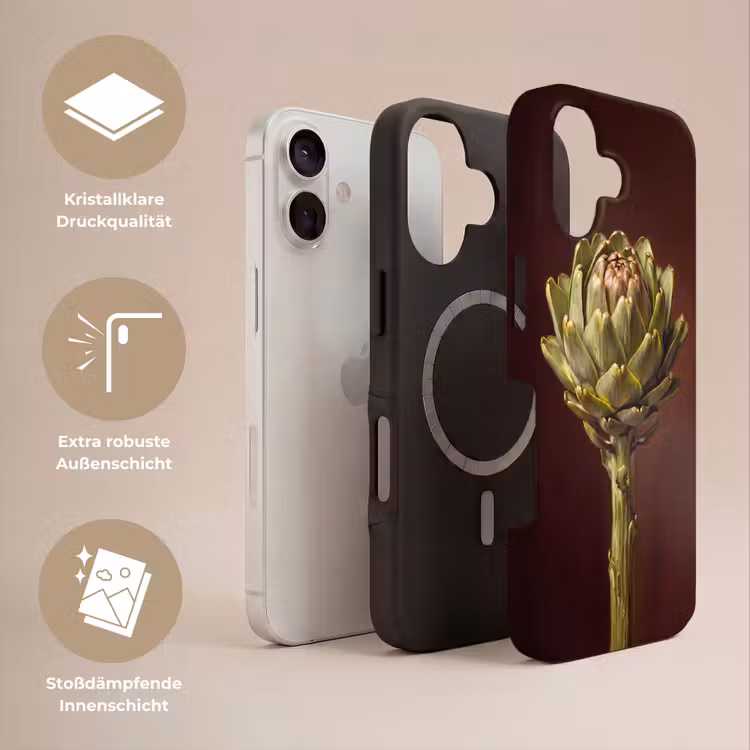 Handyhülle Toughcase - Gemüse – Artischocke – Grün - Groente - Artisjok - Groen Toughcase MagSafe Apple iPhone 17 klein