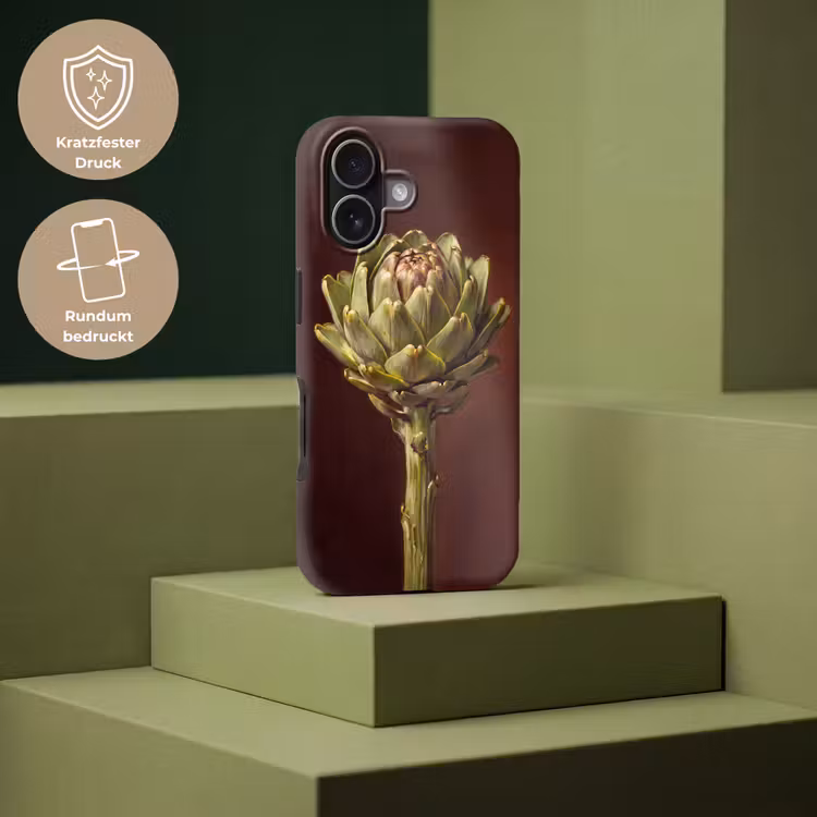 Handyhülle Toughcase - Gemüse – Artischocke – Grün - Groente - Artisjok - Groen Toughcase MagSafe Apple iPhone 17 klein