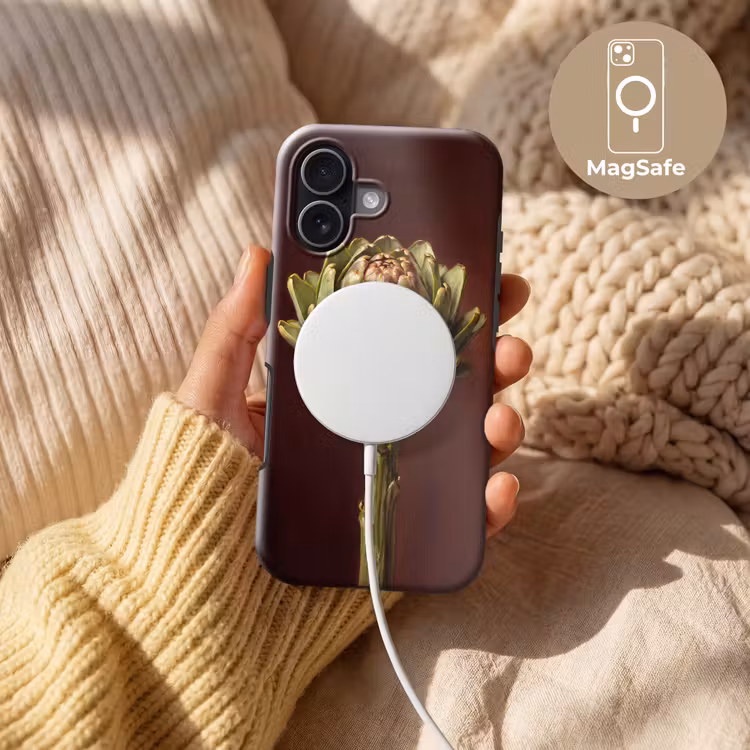 Handyhülle Toughcase - Gemüse – Artischocke – Grün - Groente - Artisjok - Groen Toughcase MagSafe Apple iPhone 17 klein