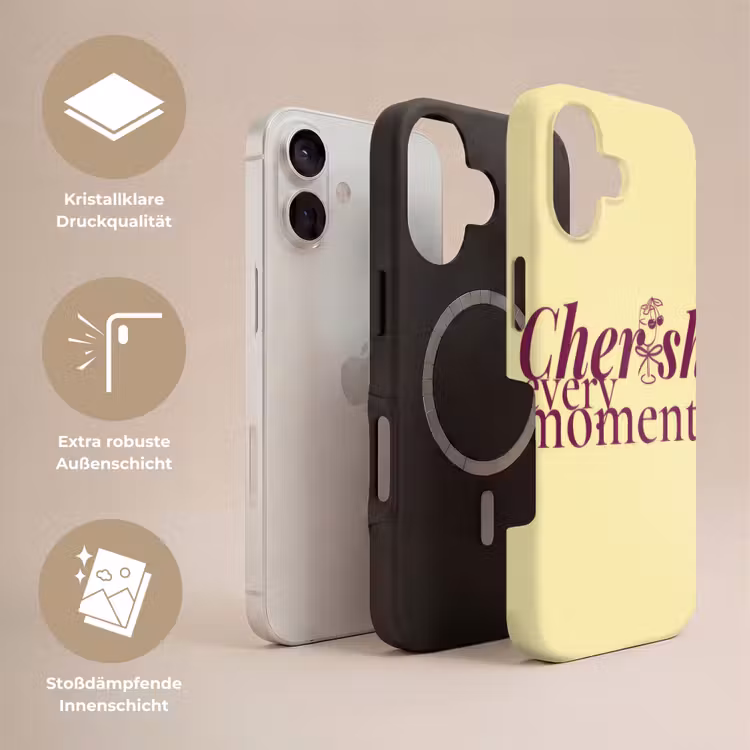 Cherish every moment - Cocktailglas - Geel Toughcase MagSafe Apple iPhone 17 klein -USP_Lagen_DE