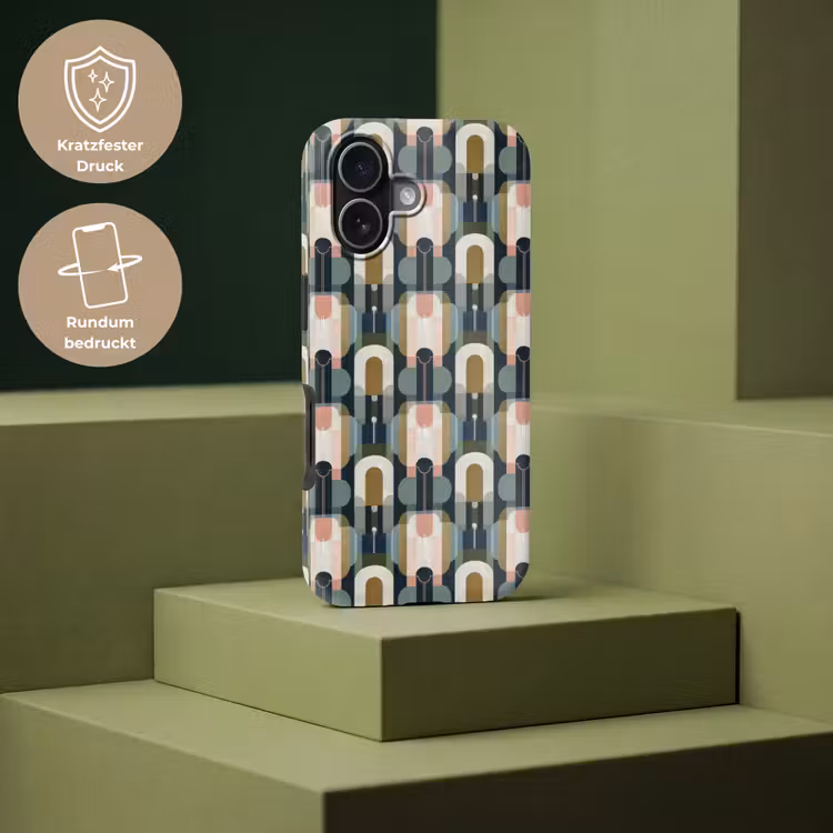 Geografisch - Modern - Kleurrijk Toughcase MagSafe Apple iPhone 17 klein 1017 -USP_PrintM_DE