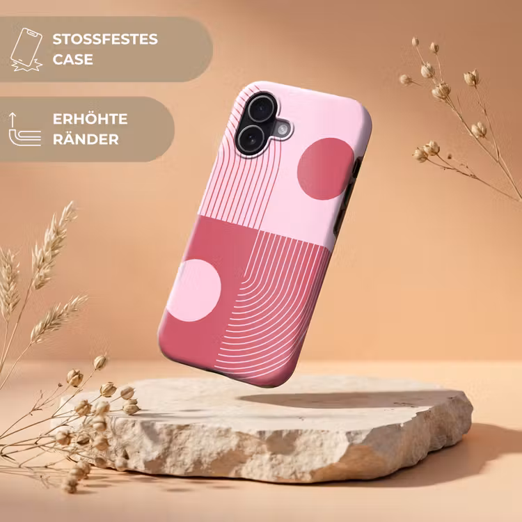 Geometrie - Patroon - Abstract - Roze - Modern Toughcase MagSafe Apple iPhone 17 klein -USP_RandenV_DE