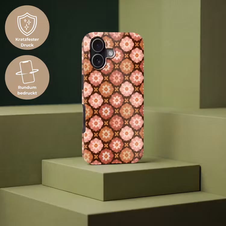 Geometrisch - Bloemen - Kleurrijk Toughcase MagSafe Apple iPhone 17 klein 1017 -USP_PrintM_DE