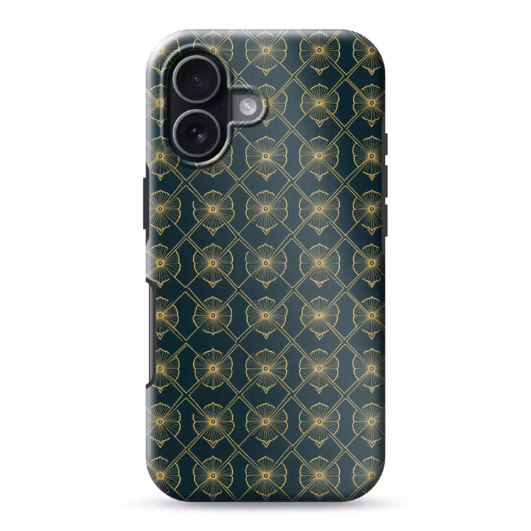 Geometrisch - Elegant - Groen Toughcase MagSafe Apple iPhone 17 klein 1017 -3d