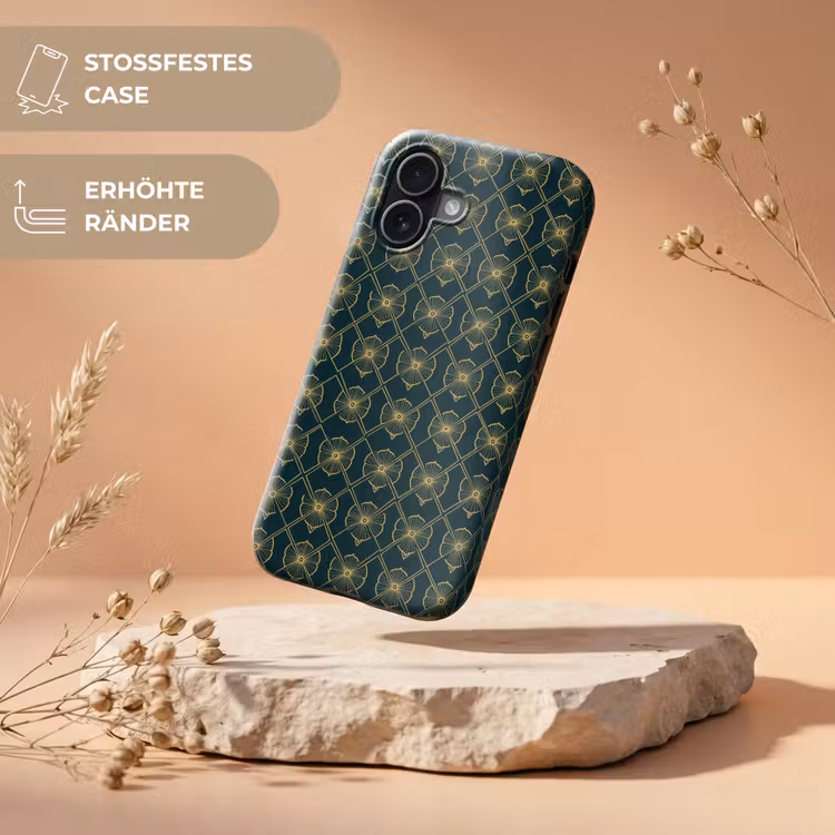 Geometrisch - Elegant - Groen Toughcase MagSafe Apple iPhone 17 klein 1017 -USP_RandenV_DE