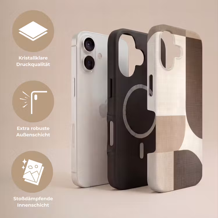 Geometrisch - Geweven structuur - Modern Toughcase MagSafe Apple iPhone 17 klein -USP_Lagen_DE
