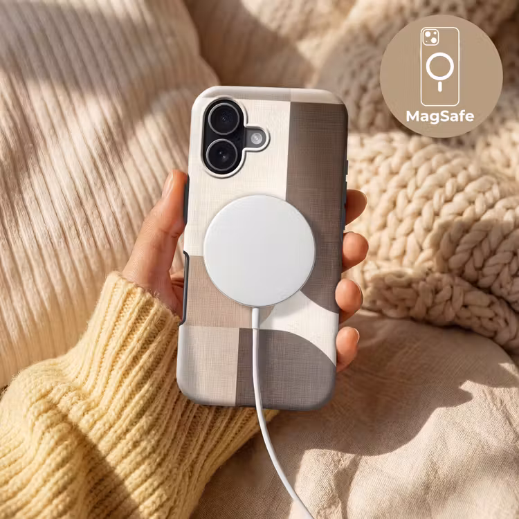 Geometrisch - Geweven structuur - Modern Toughcase MagSafe Apple iPhone 17 klein -USP_MagsafeV