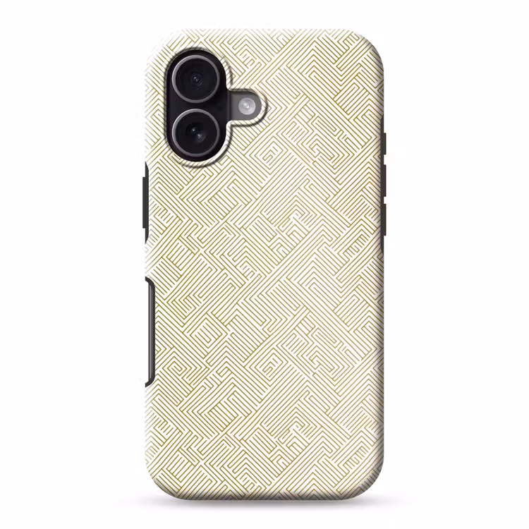 Geometrisch - Lijnen - Groen Toughcase MagSafe Apple iPhone 17 klein 1017 -3d