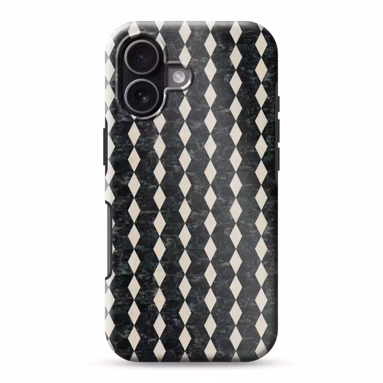 Geometrisch - Patroon - Marmer - Groen Toughcase MagSafe Apple iPhone 17 klein 1017 -3d