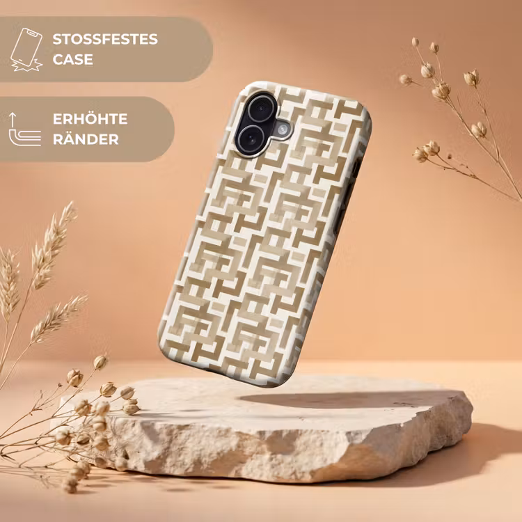 Geometrisch - Retro - Bruin Toughcase MagSafe Apple iPhone 17 klein 1017 -USP_RandenV_DE