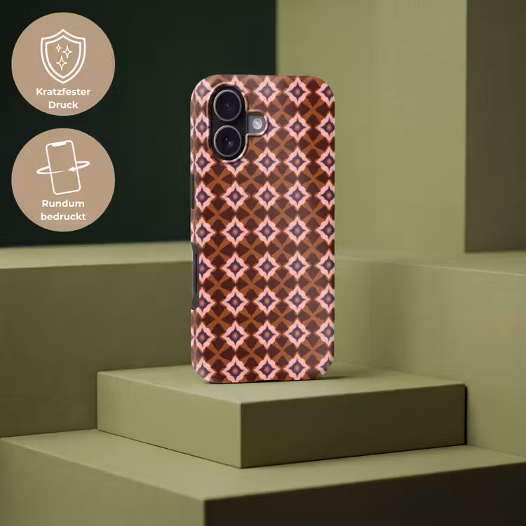 Geometrisch - Sierlijk - Bruin Toughcase MagSafe Apple iPhone 17 klein 1017 -USP_PrintM_DE