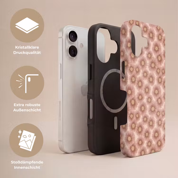 Gerbera - Bloemen - Roze Toughcase MagSafe Apple iPhone 17 klein 1017 -USP_Lagen_DE