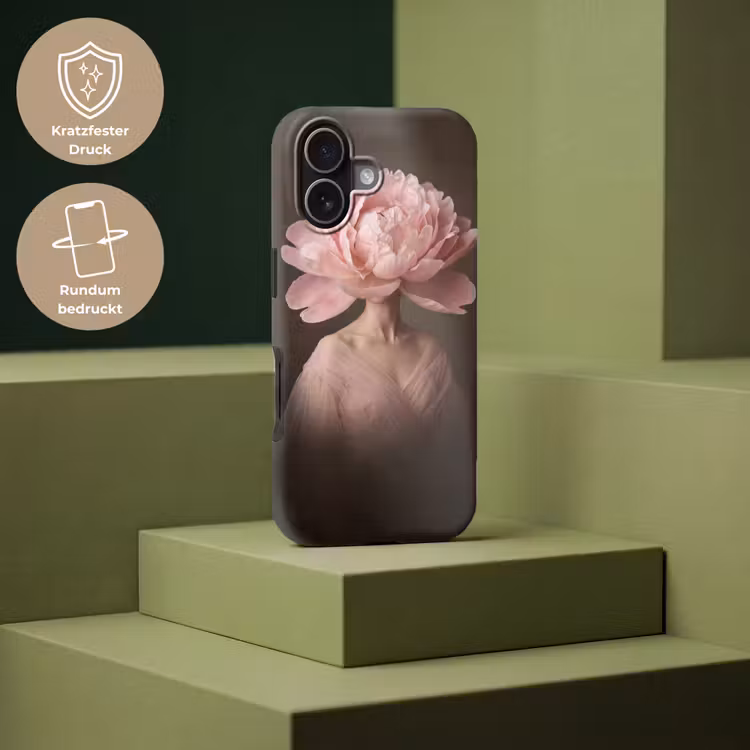 Gezicht - Roos - Roze Toughcase MagSafe Apple iPhone 17 klein -USP_PrintM_DE