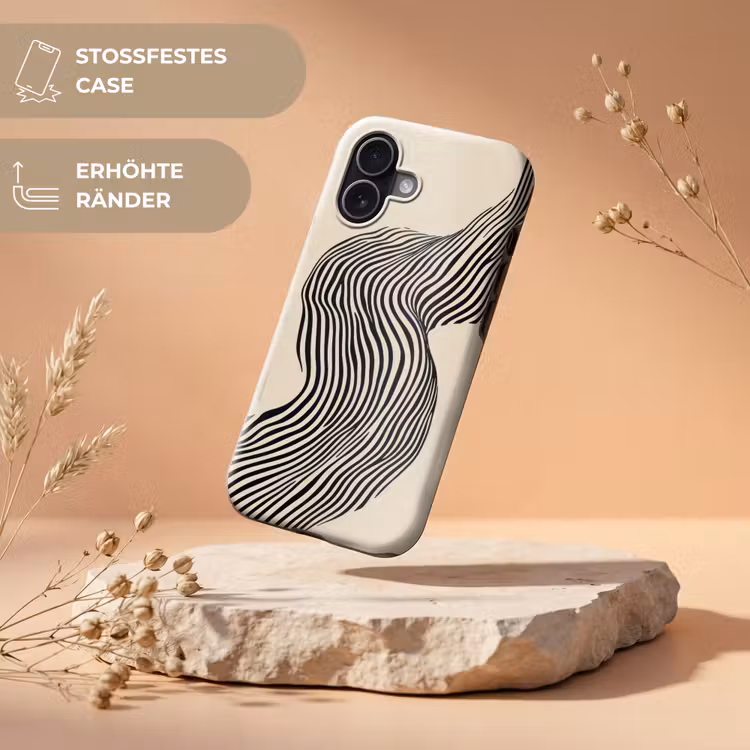 Golvend - Lijnen - Abstract - Silhouet Toughcase MagSafe Apple iPhone 17 klein -USP_RandenV_DE