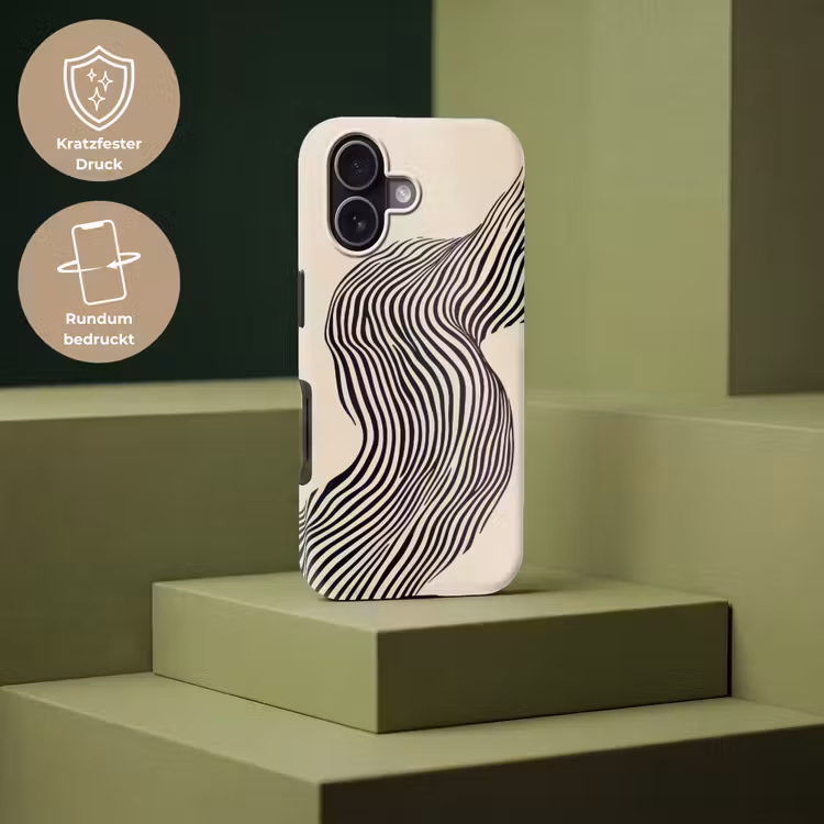 Golvend - Lijnen - Abstract - Silhouet Toughcase MagSafe Apple iPhone 17 klein -USP_PrintM_DE