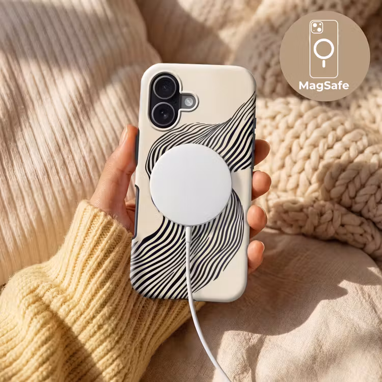 Golvend - Lijnen - Abstract - Silhouet Toughcase MagSafe Apple iPhone 17 klein -USP_MagsafeV