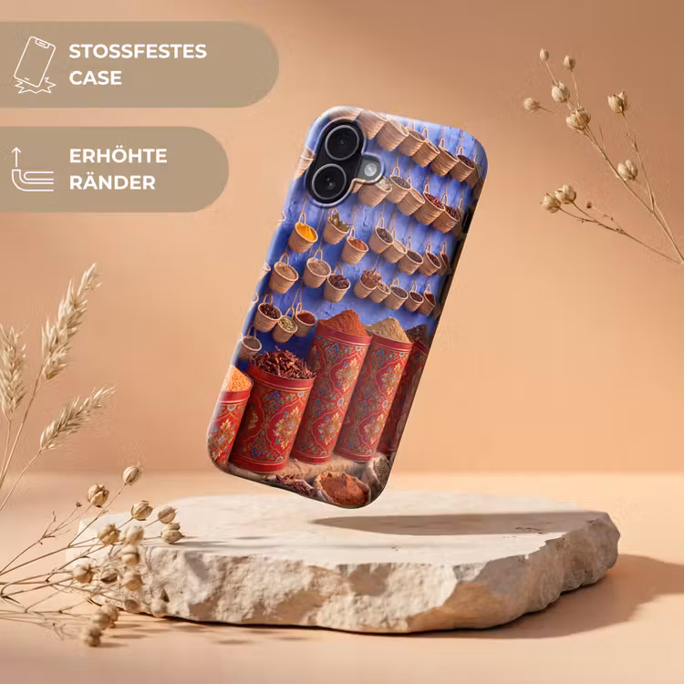 Handyhülle Toughcase - Gewürze – Körbe – Markt - Kruiden - Manden - Markt Toughcase MagSafe Apple iPhone 17 klein