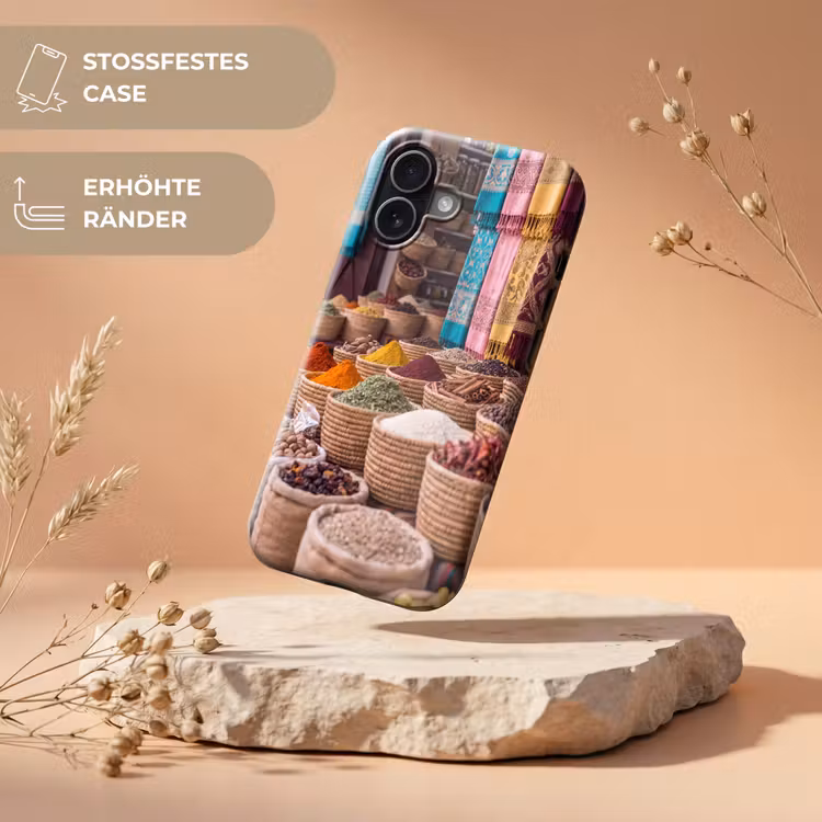 Handyhülle Toughcase - Gewürze – Körbe – Orientalisch - Kruiden - Manden - Oosters Toughcase MagSafe Apple iPhone 17 klein